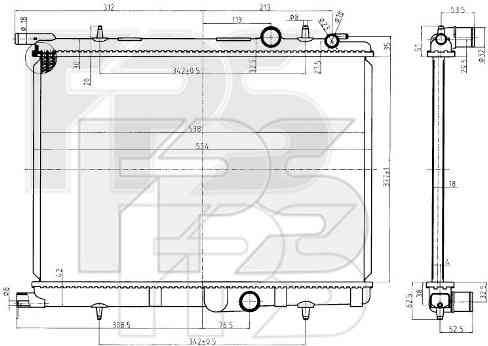 FPS FP 54 A63 - Радиатор, охлаждение двигателя autospares.lv