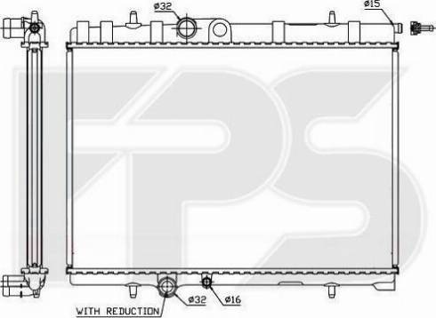 FPS FP 54 A1118-X - Радиатор, охлаждение двигателя autospares.lv