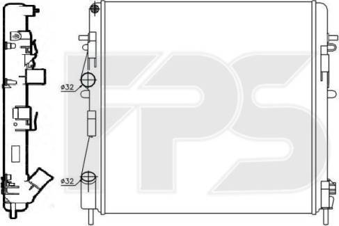 FPS FP 56 A1152 - Радиатор, охлаждение двигателя autospares.lv