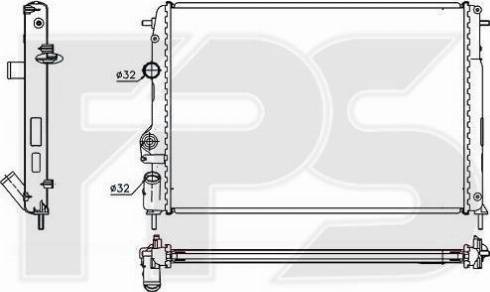 FPS FP 56 A365-P - Радиатор, охлаждение двигателя autospares.lv