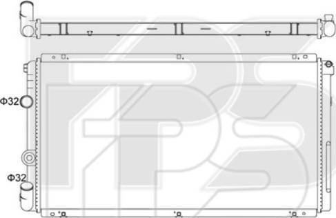 FPS FP 56 A751-X - Радиатор, охлаждение двигателя autospares.lv