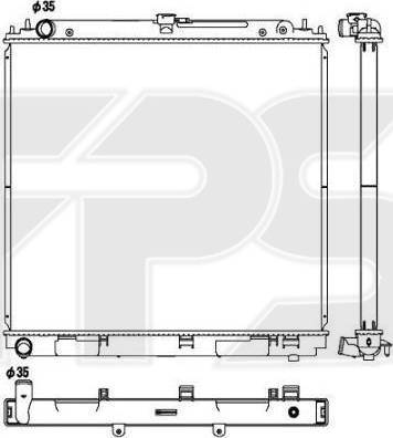 FPS FP 50 A1344-X - Радиатор, охлаждение двигателя autospares.lv