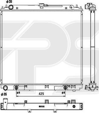 FPS FP 50 A1345-X - Радиатор, охлаждение двигателя autospares.lv