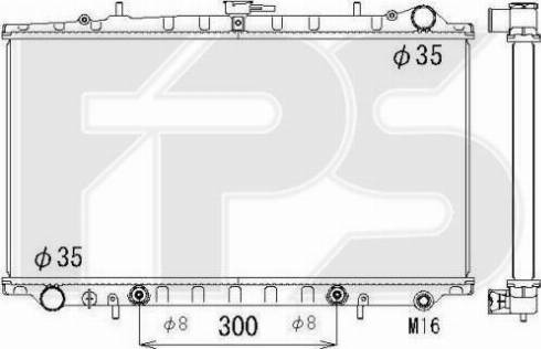 FPS FP 50 A1331-X - Радиатор, охлаждение двигателя autospares.lv