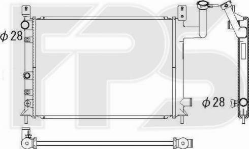 FPS FP 50 A1250 - Радиатор, охлаждение двигателя autospares.lv