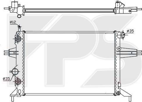 FPS FP 52 A1089-X - Радиатор, охлаждение двигателя autospares.lv