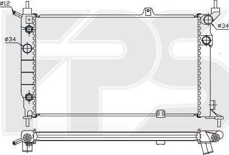 FPS FP 52 A1080 - Радиатор, охлаждение двигателя autospares.lv