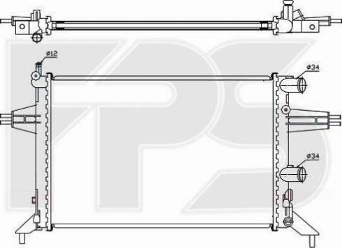 FPS FP 52 A301-X - Радиатор, охлаждение двигателя autospares.lv