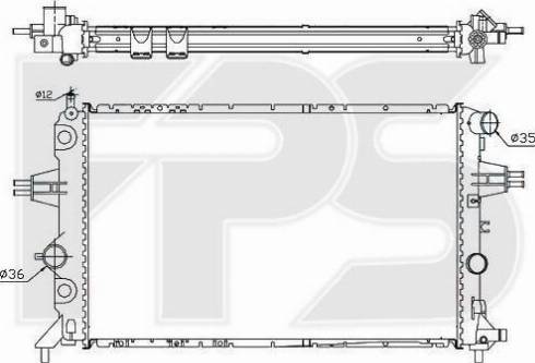 FPS FP 52 A316-X - Радиатор, охлаждение двигателя autospares.lv