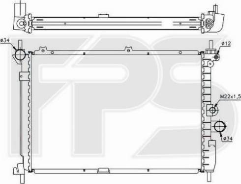 FPS FP 52 A375-X - Радиатор, охлаждение двигателя autospares.lv