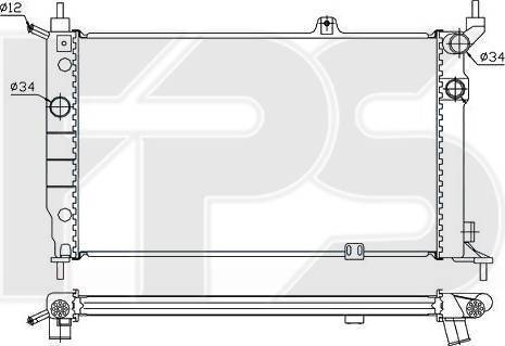 FPS FP 52 A258 - Радиатор, охлаждение двигателя autospares.lv