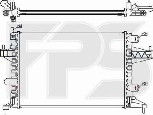 FPS FP 52 A265-P - Радиатор, охлаждение двигателя autospares.lv