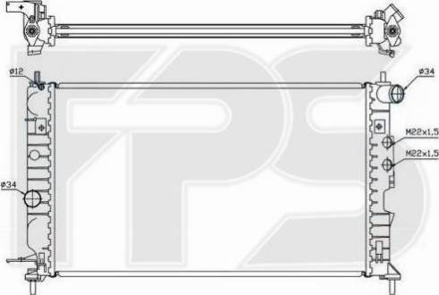 FPS FP 52 A287-X - Радиатор, охлаждение двигателя autospares.lv