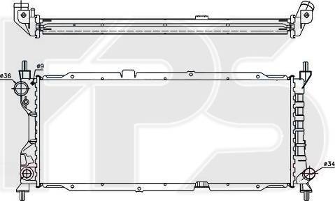 FPS FP 52 A278 - Радиатор, охлаждение двигателя autospares.lv