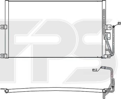 FPS FP 52 K124 - Конденсатор кондиционера autospares.lv