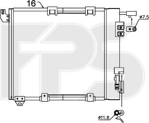 FPS FP 52 K122 - Конденсатор кондиционера autospares.lv