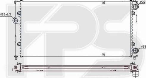 FPS FP 62 A499-X - Радиатор, охлаждение двигателя autospares.lv