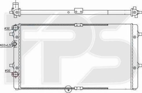 FPS FP 62 A471 - Радиатор, охлаждение двигателя autospares.lv