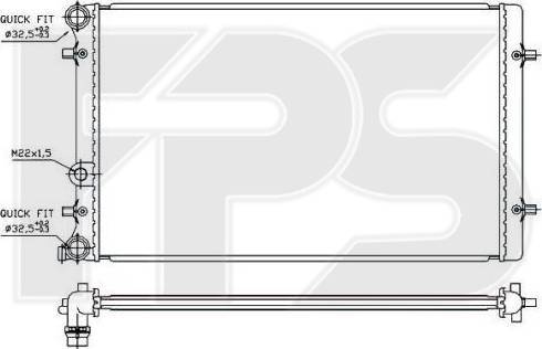 FPS FP 62 A826 - Радиатор, охлаждение двигателя autospares.lv