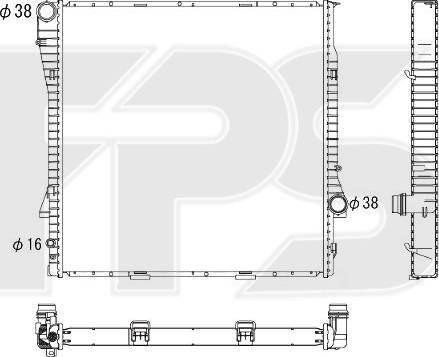 FPS FP 14 A49 - Радиатор, охлаждение двигателя autospares.lv