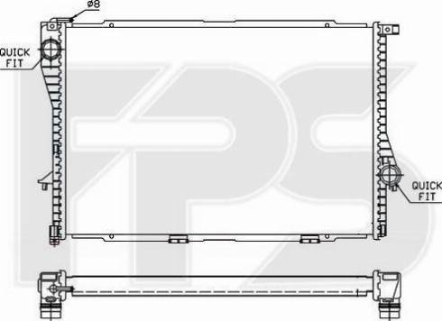 FPS FP 14 A44-X - Радиатор, охлаждение двигателя autospares.lv