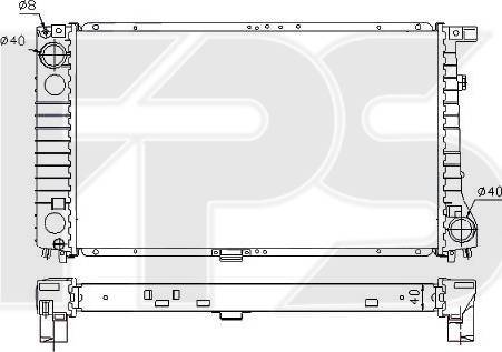 FPS FP 14 A41-X - Радиатор, охлаждение двигателя autospares.lv