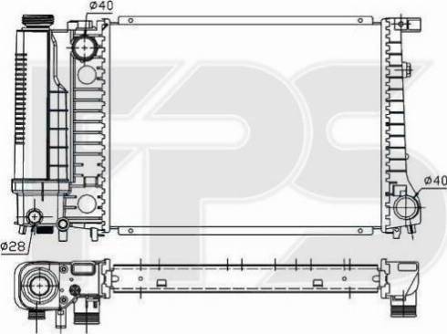 FPS FP 14 A17 - Радиатор, охлаждение двигателя autospares.lv