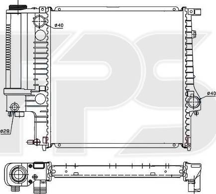 FPS FP 14 A867 - Радиатор, охлаждение двигателя autospares.lv