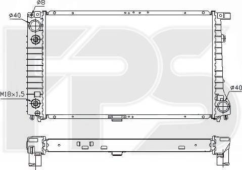 FPS FP 14 A39 - Радиатор, охлаждение двигателя autospares.lv