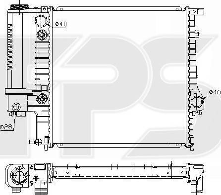 FPS FP 14 A21-X - Радиатор, охлаждение двигателя autospares.lv