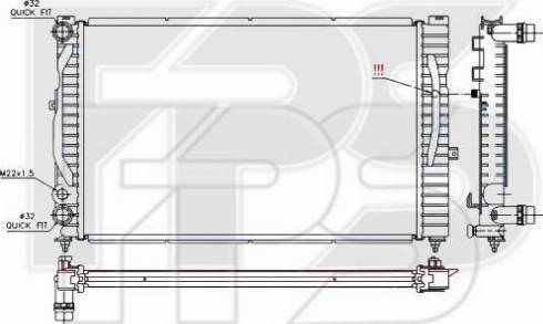 FPS FP 12 A404 - Радиатор, охлаждение двигателя autospares.lv