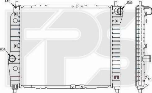 FPS FP 17 A699-P - Радиатор, охлаждение двигателя autospares.lv