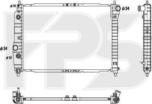 FPS FP 17 A698 - Радиатор, охлаждение двигателя autospares.lv