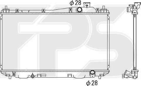 FPS FP 30 A590-X - Радиатор, охлаждение двигателя autospares.lv