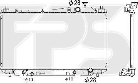 FPS FP 30 A591-X - Радиатор, охлаждение двигателя autospares.lv