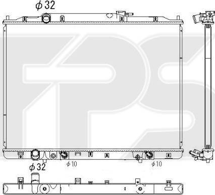 FPS FP 30 A199-X - Радиатор, охлаждение двигателя autospares.lv