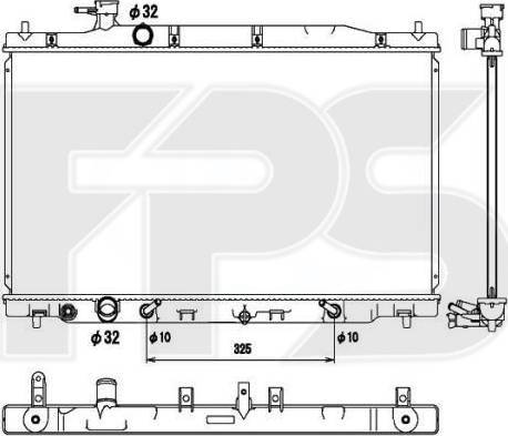 FPS FP 30 A1396-X - Радиатор, охлаждение двигателя autospares.lv