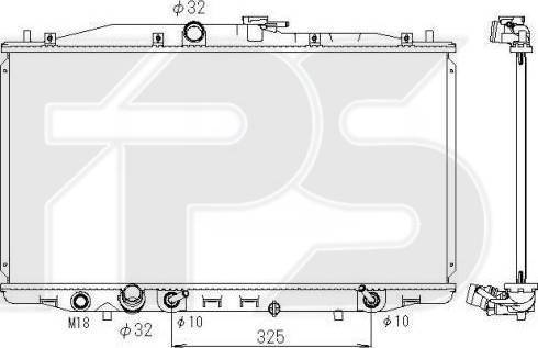 FPS FP 30 A1393 - Радиатор, охлаждение двигателя autospares.lv