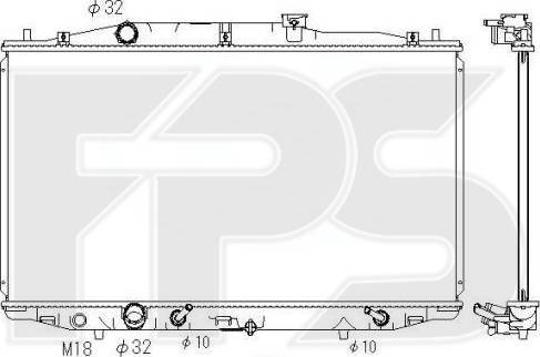 FPS FP 30 A1392-X - Радиатор, охлаждение двигателя autospares.lv