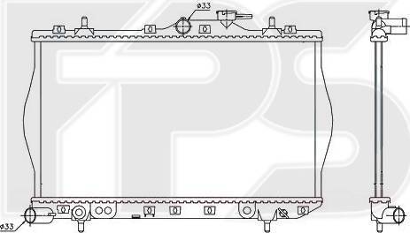 FPS FP 32 A640 - Радиатор, охлаждение двигателя autospares.lv