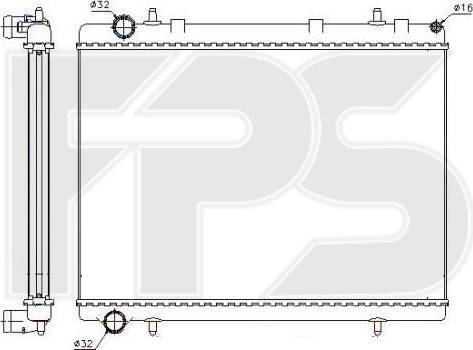 FPS FP 20 A1442 - Радиатор, охлаждение двигателя autospares.lv