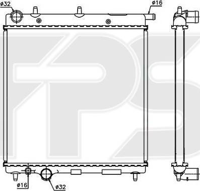 FPS FP 20 A74-X - Радиатор, охлаждение двигателя autospares.lv