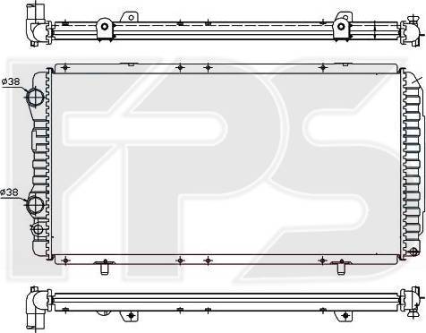 FPS FP 20 A722-X - Радиатор, охлаждение двигателя autospares.lv