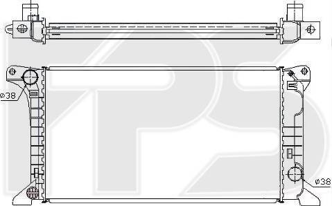 FPS FP 28 A733-P - Радиатор, охлаждение двигателя autospares.lv