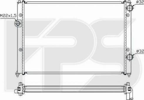 FPS FP 74 A446 - Радиатор, охлаждение двигателя autospares.lv