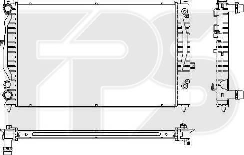 FPS FP 74 A424 - Радиатор, охлаждение двигателя autospares.lv