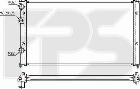 FPS FP 74 A502 - Радиатор, охлаждение двигателя autospares.lv