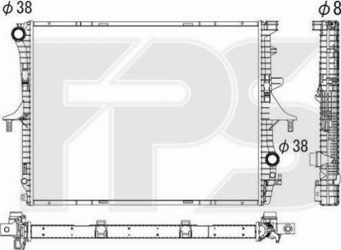 FPS FP 74 A1207-X - Радиатор, охлаждение двигателя autospares.lv