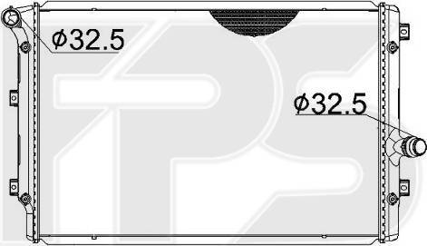 FPS FP 74 A1216-X - Радиатор, охлаждение двигателя autospares.lv