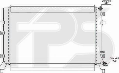 FPS FP 74 A384-X - Радиатор, охлаждение двигателя autospares.lv